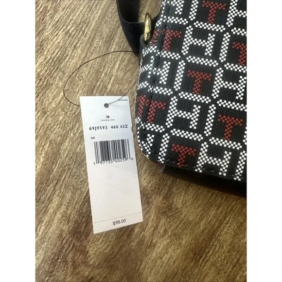 tommy hilfiger Leather Crossbody women navy blue Hazel Mono Jacquard - Picture 3 of 8